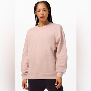LULULEMON Ladies Perfectly Oversized Pink Crewneck Sweatshirt